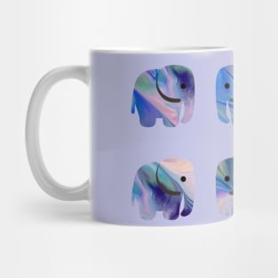 Swirly Paint Elephants Design Mug